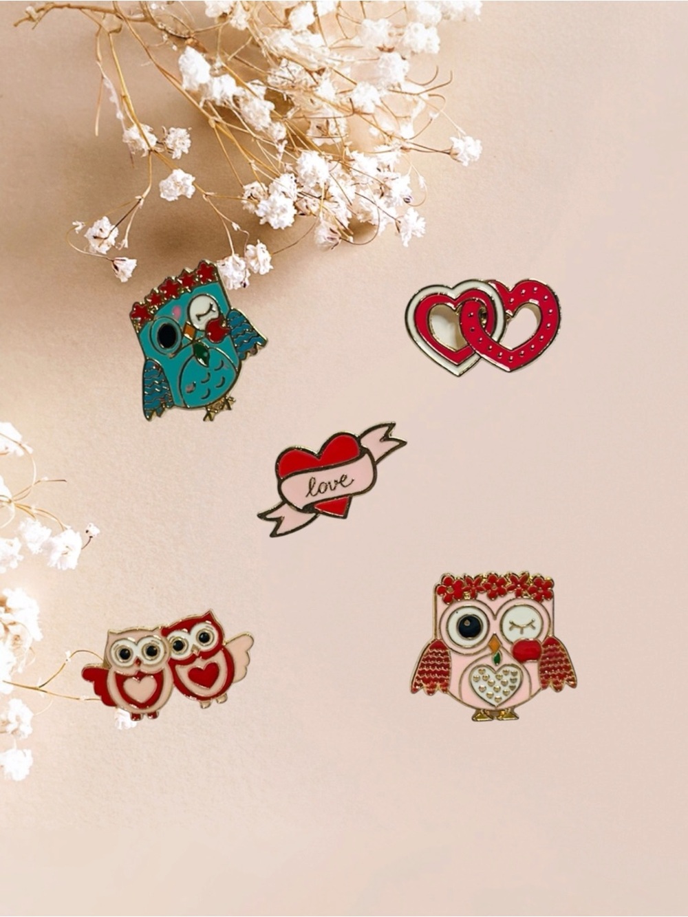 ‘Owl Love You’ Pin Set of 5